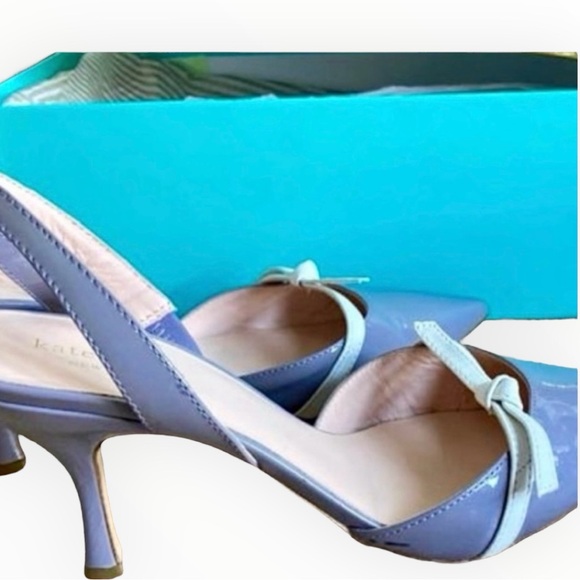 Kate Spade Sibelle Patent Leather Slingback Kitten Heels Size 7.5 - Picture 7 of 10
